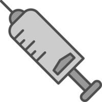 Injection Line Filled Greyscale Icon Design vector