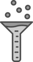 Funnel Line Filled Greyscale Icon Design vector