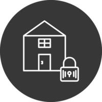 Home Line Inverted Icon Design vector