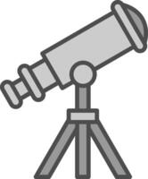 Telescope Line Filled Greyscale Icon Design vector