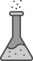 Flask Line Filled Greyscale Icon Design vector