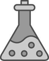 Flask Line Filled Greyscale Icon Design vector