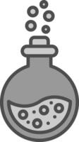 Flask Line Filled Greyscale Icon Design vector