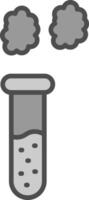 Test Tube Line Filled Greyscale Icon Design vector