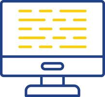 Computer Line Two Colour Icon Design vector