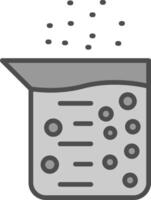 Flask Line Filled Greyscale Icon Design vector