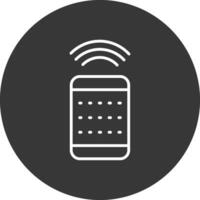 Remote Control Line Inverted Icon Design vector