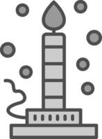 Bunsen Burner Line Filled Greyscale Icon Design vector