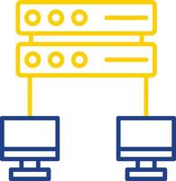 Networking Line Two Colour Icon Design vector