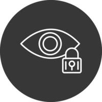 Retinal Scan Line Inverted Icon Design vector