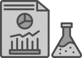 Chemical Analysis Line Filled Greyscale Icon Design vector