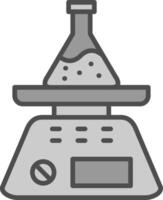 Scale Line Filled Greyscale Icon Design vector