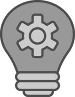 Engineering Line Filled Greyscale Icon Design vector