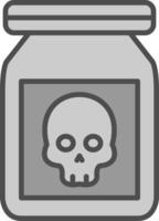 Chemical Line Filled Greyscale Icon Design vector