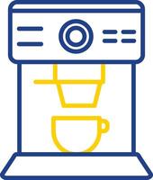 Coffee Machine Line Two Colour Icon Design vector