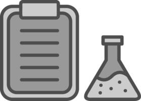 Flask Line Filled Greyscale Icon Design vector
