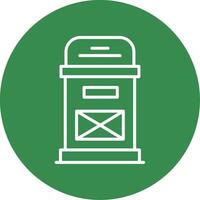 Postbox Multi Color Circle Icon vector