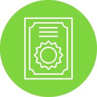 Certificate Multi Color Circle Icon vector