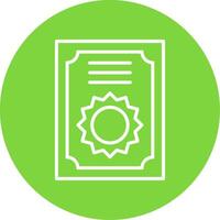 Certificate Multi Color Circle Icon vector