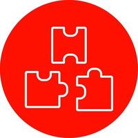 Puzzle Multi Color Circle Icon vector