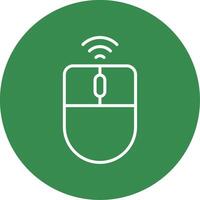 inalámbrico ratón multi color circulo icono vector