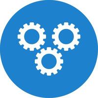 Gears Multi Color Circle Icon vector