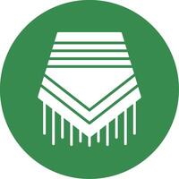Poncho Multi Color Circle Icon vector