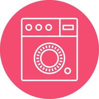 Washing Machine Multi Color Circle Icon vector