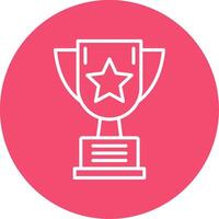 Trophy Multi Color Circle Icon vector