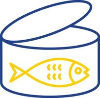 Tuna Line Two Colour Icon Design vector