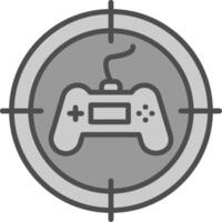 Shooting Game Line Filled Greyscale Icon Design vector