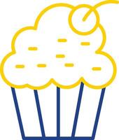 Muffin Line Two Colour Icon Design vector