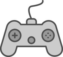 Console Line Filled Greyscale Icon Design vector