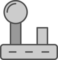 Joystick Line Filled Greyscale Icon Design vector