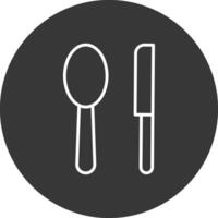 Cutlery Line Inverted Icon Design vector