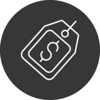 Price Tag Line Inverted Icon Design vector