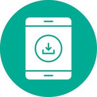 Downloading Data Multi Color Circle Icon vector