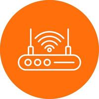 Wifi Router Multi Color Circle Icon vector