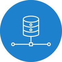 Database Multi Color Circle Icon vector