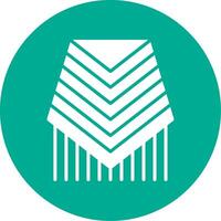 Poncho Multi Color Circle Icon vector