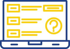 Question Line Two Colour Icon Design vector