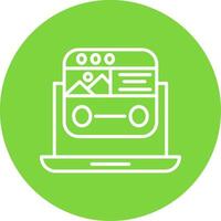 Landing Page Multi Color Circle Icon vector