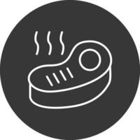 Steak Line Inverted Icon Design vector