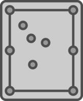 Pool Table Line Filled Greyscale Icon Design vector