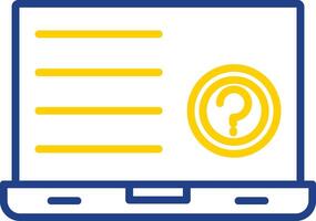 Question Line Two Colour Icon Design vector