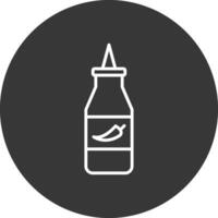 Ketchup Line Inverted Icon Design vector