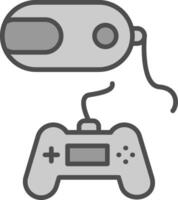 Vr Game Line Filled Greyscale Icon Design vector