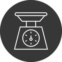 Weighing Machine Line Inverted Icon Design vector
