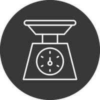 Weighing Machine Line Inverted Icon Design vector