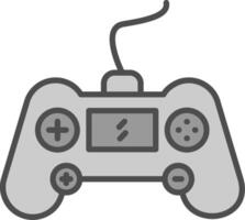 Gaming Console Line Filled Greyscale Icon Design vector